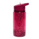 Petit monkey szívószálas kulacs glitter - Piros