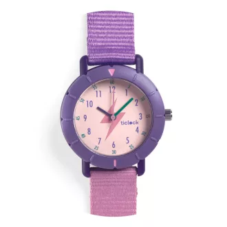 Djeco Sportos kvarcóra - Lila villám - Purple flash