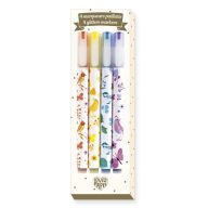   Djeco Csillám filctoll készlet - 4 glitteres színben - 4 Tinou glitter markers