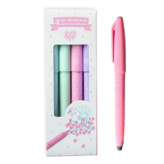   Djeco Radírozható tollkészlet - 4 pasztell színű - 4 Pastel erasable pens