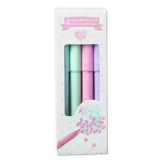   Djeco Radírozható tollkészlet - 4 pasztell színű - 4 Pastel erasable pens
