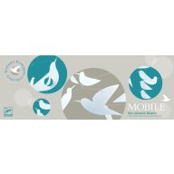 Djeco Szélmobil függődísz - Fehér madarak - White birds