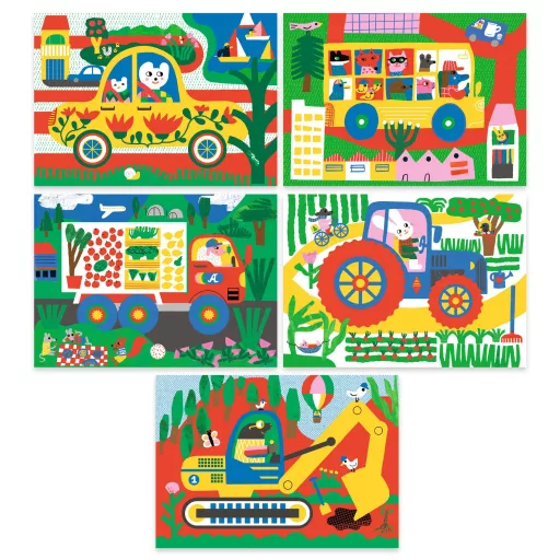 Djeco Karckép technika - Jármű felfedező - Learning about vehicles