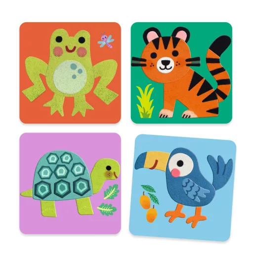 Djeco Kollázs műhely - Puha állatok filcből - Soft Animals