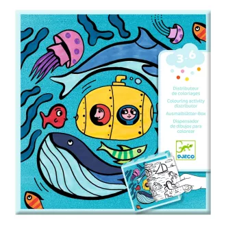   Djeco Meglepetés adagoló színező - Óceán - Coloring dispenser, Ocean
