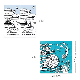   Djeco Meglepetés adagoló színező - Óceán - Coloring dispenser, Ocean