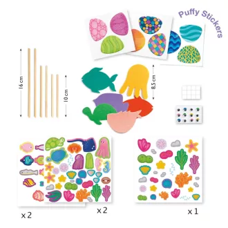   Djeco Kollázs műhely - Halszínjáték - Collage craft, Happy Aquarium