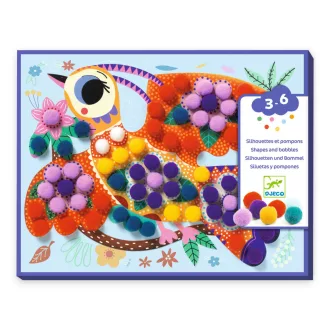   Djeco Pompom-kép készítő - Puha mintázatok - Assortments