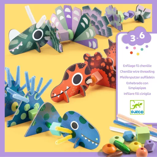 Djeco Fűzés - Dínók - Terrible dinos