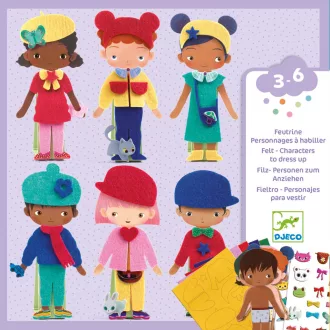  Djeco Papírbaba öltöztető - Fiúk-lányok - Soft dress-up