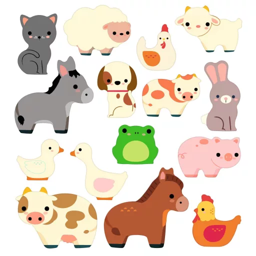 Djeco Matricás foglalkoztató - Állatok a tanyán - Farm animals