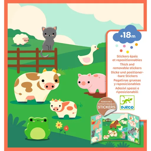 Djeco Matricás foglalkoztató - Állatok a tanyán - Farm animals