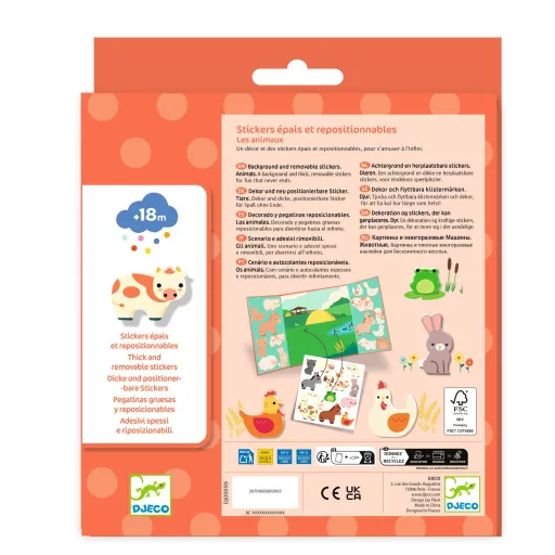 Djeco Matricás foglalkoztató - Állatok a tanyán - Farm animals