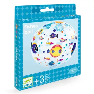 Djeco Felfújható labda, ∅ 35 cm - Halacskák - Fishes ball