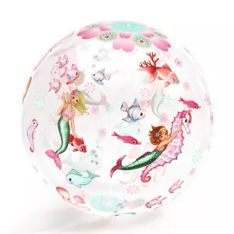 Djeco Felfújható labda, Ø 35 cm - Sellős labda - Mermaid Ball