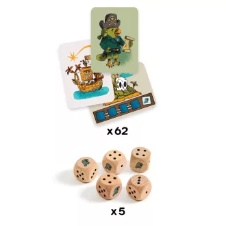   Djeco Társasjáték - Kalóz kockázat - Pirates 'n' Dice