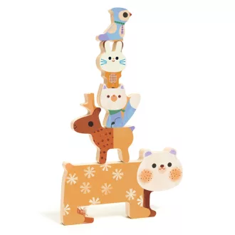   Djeco Formaillesztő, formaberakó - Állati magas - Woody Stack