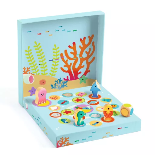 Djeco Társasjáték - Tengerben - Ludo Sea - 4 games
