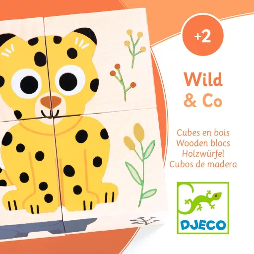Djeco Kockakirakó - Vadállatok - Wild and Co