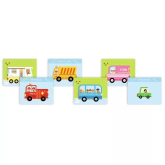   Djeco Mágneses képkirakó - Variációk 12 járműre - Inzebox Vehicles