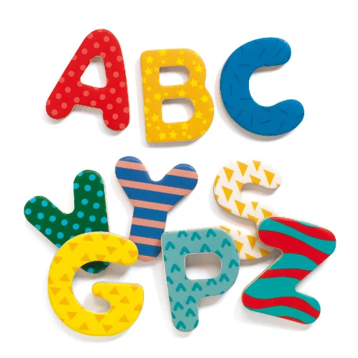 Djeco Mágneses betűkészlet - Nagybetűk - 38 fancy letters