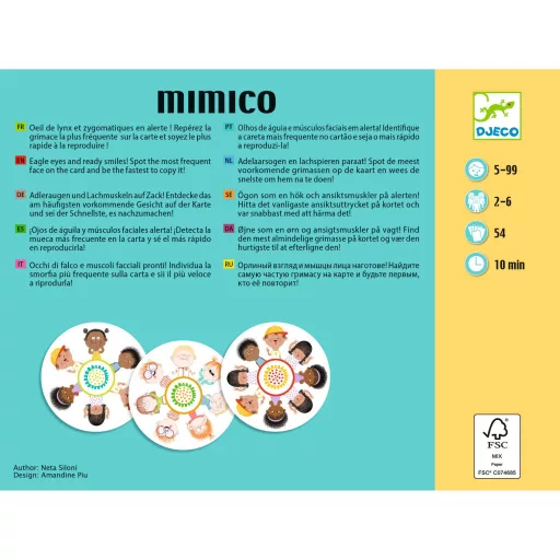 Djeco Kártyajáték - Arcjáték - Mimico