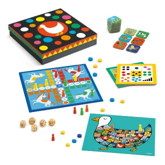   Djeco Társasjáték klasszikus - Társasjáték készlet 4+, 12 játék - Classic box 4+