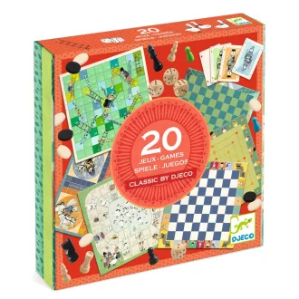   Djeco Társasjáték klasszikus - Társasjáték készlet 6+, 20 játék - Classic box 6+