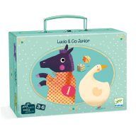   Djeco Társasjáték klasszikus - Társasjáték készlet, 2 játék, 3-6 év - Ludo and Co. Junior