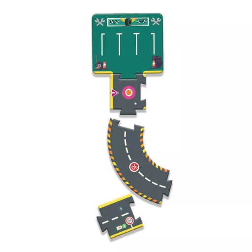 Djeco CRAZY MOTORS autópálya - Városi kőrút - City circuit - Giant puzzle - 26 pcs