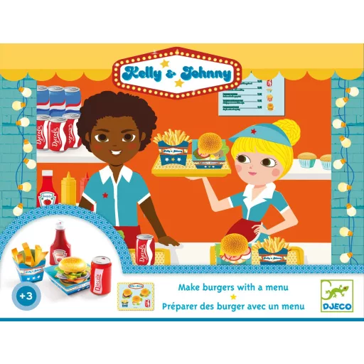 Djeco Szerepjáték - Hamburgerező - Kelly and Johnny