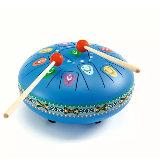 Djeco Játékhangszer - Rezgőnyelves, nagy acéldob, 11 hangú - Large tongue drum