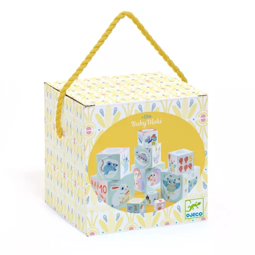 Djeco Toronyépítő kocka - Nyuszis - BabyBloki