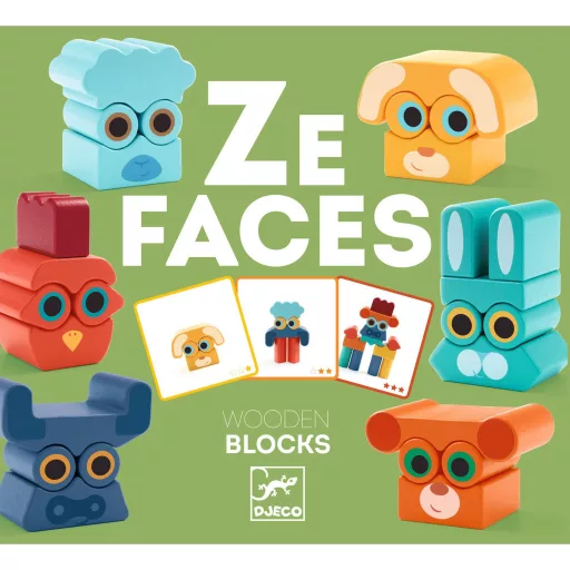 Djeco Építőjáték - Arc-balansz - Ze Faces