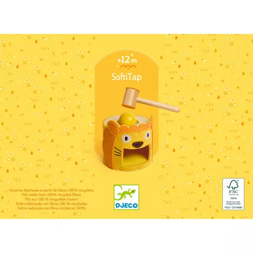 Djeco Minivilág - Filc-Kalapáló, Oroszlán - SoftiTap