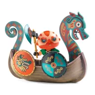   Djeco Arty Toys - Barbár - Drak vikinghajóval - Drak and Drakkar