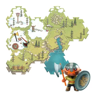   Djeco Arty Toys Óriás puzzle - Barbárok birodalma, 15-db-os - Puzzl’Up Alric Barbarious