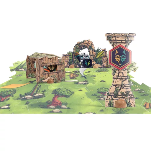 Djeco Arty Toys Óriás puzzle - Bestiák birodalma, 18 db-os - Puzzl’Up Voras Furious