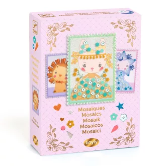   Djeco TINYLY kreatív - Mozaikkép készítés, Margi és barátai - Mosaics Margo & Co