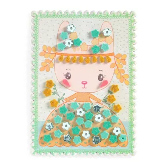   Djeco TINYLY kreatív - Mozaikkép készítés, Margi és barátai - Mosaics Margo & Co