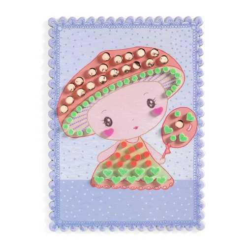 Djeco TINYLY kreatív - Mozaikkép készítés, Sugárka és barátai - Mosaics Stella & Co
