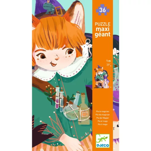 Djeco Óriás puzzle - Pio a kis valázsló, 36 db-os - Pio the magician