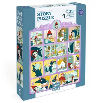   Djeco Mese puzzle - Piroska és a farkas, 35 db-os - Little Red Riding Hood