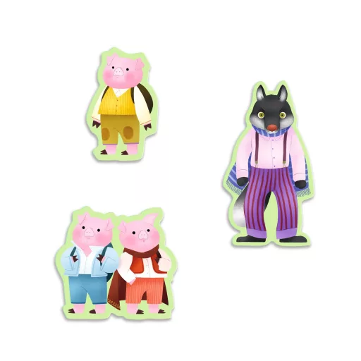 Djeco Mese puzzle - A három kismalac, 35 db-os - The Three Little Pigs
