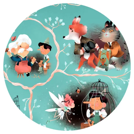 Djeco Mese puzzle - Pinokkió, 54 db-os - Pinocchio