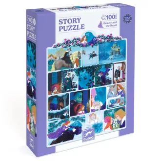   Djeco Mese puzzle - A szépség és a szörnyeteg, 100 db-os - Beauty and the Beast