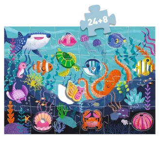   Djeco Óriás puzzle - Tengerlakók, 24+8 db-os - Taktilo sea
