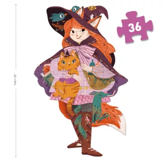   Djeco Óriás puzzle - Lili a kis boszorka, 36 db-os - Lily the witch