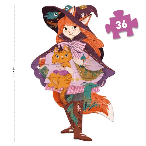 Djeco Óriás puzzle - Lili a kis boszorka, 36 db-os - Lily the witch