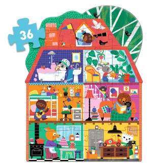   Djeco Óriás puzzle - A Kisbarátok Háza, 36 db-os - The Little Buddies' House